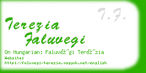 terezia faluvegi business card